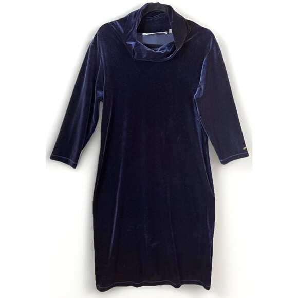Tommy Hilfiger Navy Blue Midi Dress Absolutely Gorgeous - Picture 1 of 11